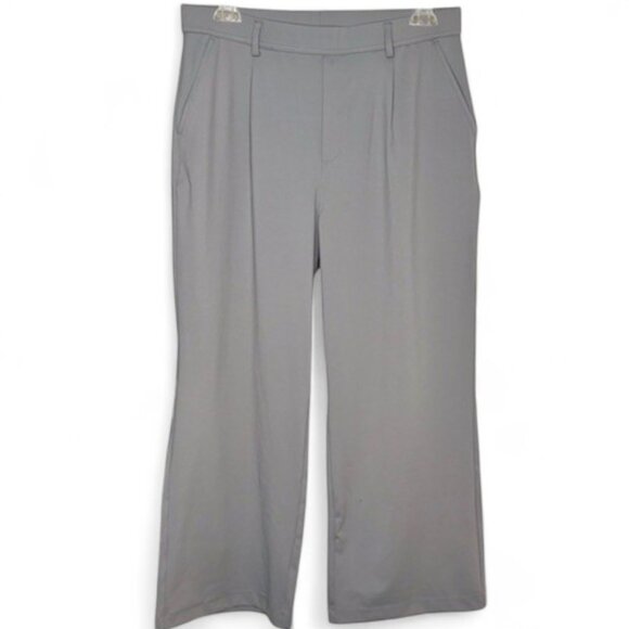 Halara Flex High Waisted Pocket Straight Work Pants - Silent Storm (Gray) - LP - Picture 2 of 11
